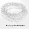 24M Mesh Tube White Polyester Decor Tubing Flex 8MM for
