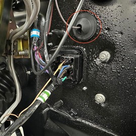 Inline Tube Compatible with 1964-76 GM A,F,X-Body Blower Motor Wire Firewall Grommet Non AC Cars, 1pc