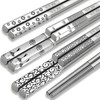 Stainless Steel Chopsticks 5 Pairs Metal Chopsticks Reusable Dishwasher Safe