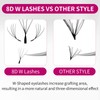 FADVAN 8D W-Shaped Volume Eyelashes, 0.07D Curl, 8-15 mm, Mixed