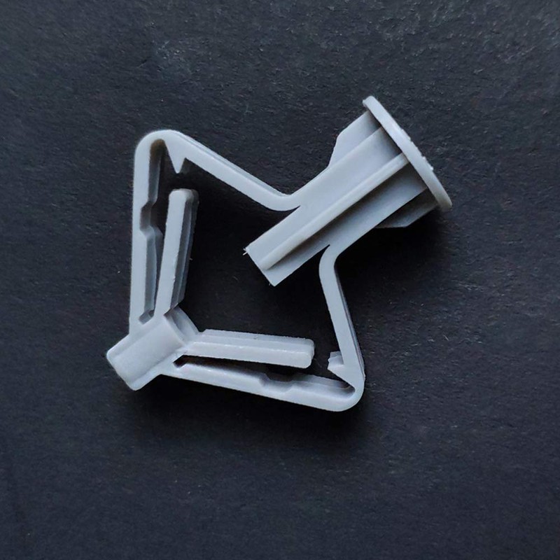 50Pcs Plasterboard Wall Plugs & Screws, 8mm Expansion Tube Plastic