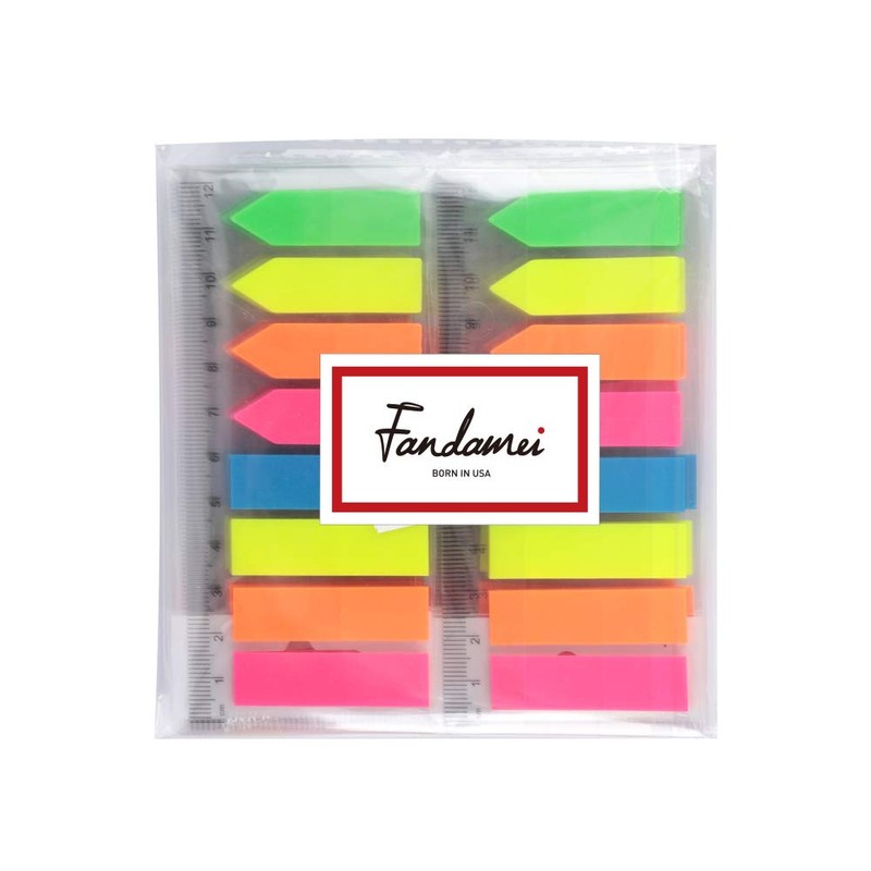 FANDAMEI 12 Pack Neon Index Flags - 1920 pcs Multicolour
