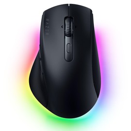 Razer Pro Click V2 Wireless Mouse: Right-Handed Ergonomic Design with Thumb Rest - AI Prompt - Long Battery Life - Multi Device Connectivity via 2.4GHz, Bluetooth, or USB C Wired Mode - Chroma RGB