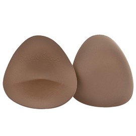 Double Scoop® Triangle Big Bust Inserts w/Bonus Tape Sticky Strips, Shapewear for Large Breast Bra Cup, Replacement Bra Pads, Nipple Covers Smoother, Lightweight Plus Size DD+ (Brown)