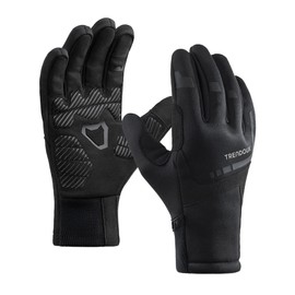TRENDOUX Touch Screen Gloves, Anti-slip Lightweight Windproof Phone Gloves Liners for Bike Walking Hiking Driving for Men Women - Black M