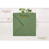 6" x 6" Olive Green Envelopes x 25 Pack 155mm