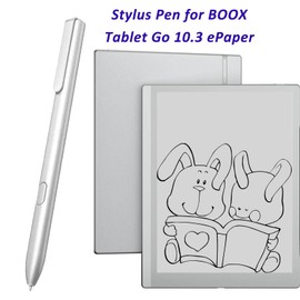 Stylus Pen for BOOX Tablet Go 10.3 ePaper Pen Plus Stylus Compatible for BOOX 10.3 Go ePaper E Ink Tablet,High Precision,Smooth Writing(Silver)