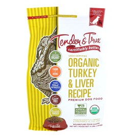 Tender &True Organic Premium Dog Food,Turkey And Liver 1 Bag-4 LB Organic