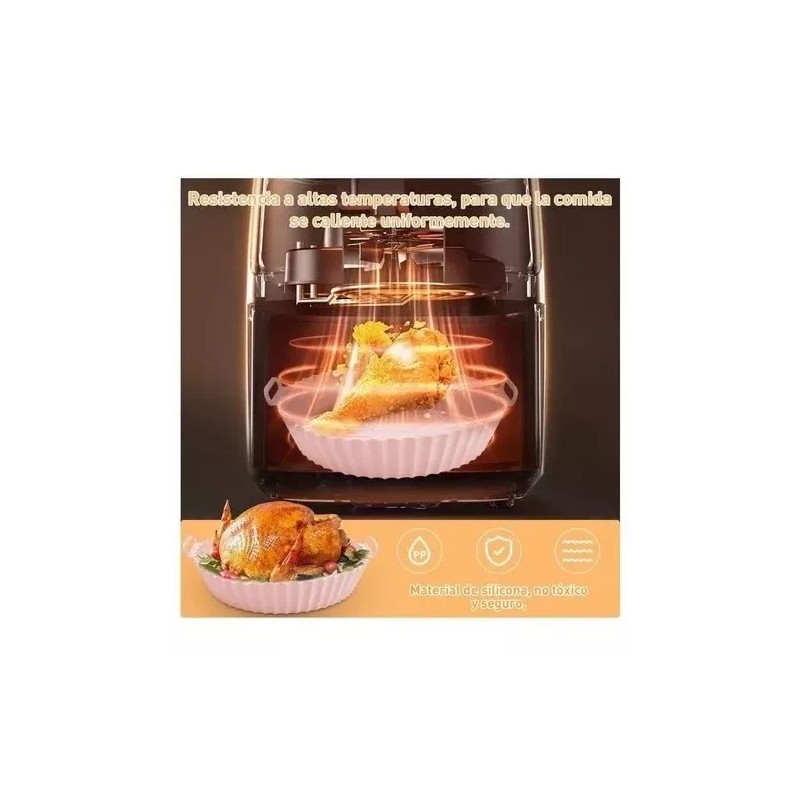 MUJER Molde Silicon Freidora Aire Circular Reutilizable 1 Tapete