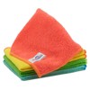 Spontex Microfibre x4, Orange, Yellow, Light Blue, Fuchsia