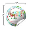 Reindeer Munch Christmas Holiday Sticker Labels, 40 2" Party Circle