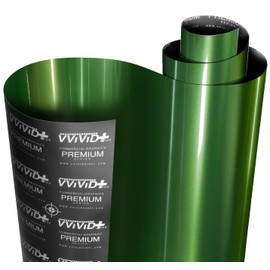 VViViD+ Ultra Gloss Premium Vinyl Car Wrap Film (6ft x 5ft, Gloss Sonoma Green)