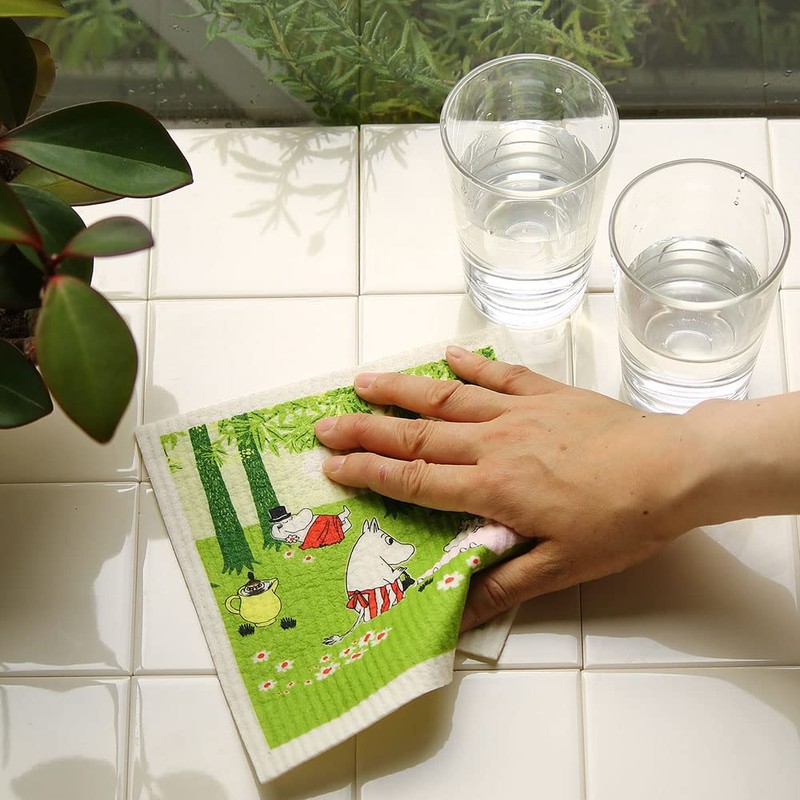 ecomfortHouse Sponge Wipes, Moomin Forest, Pack of 1
