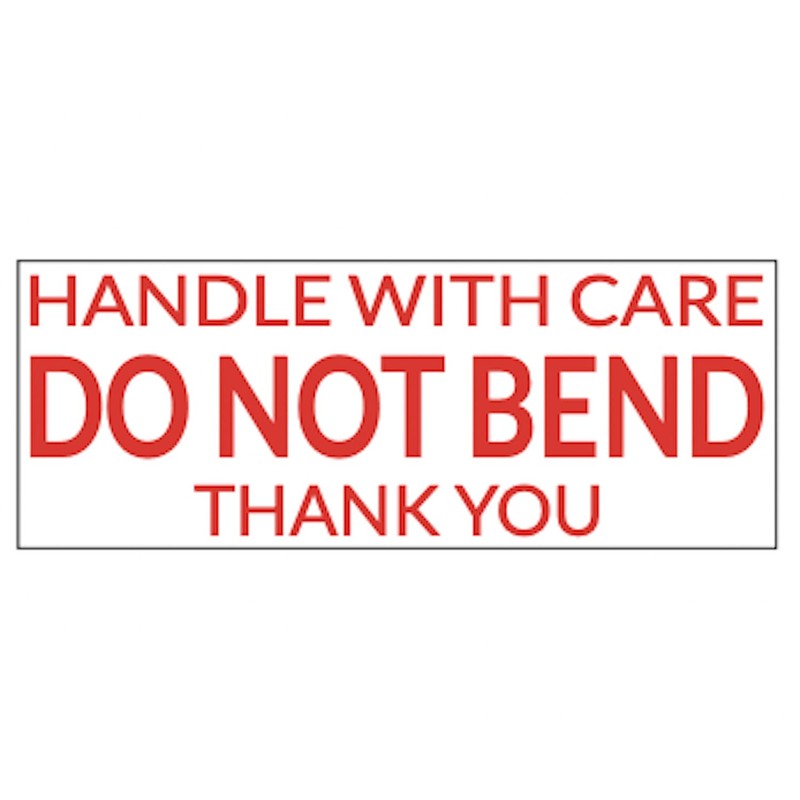 Promot Handle with Care Do Not Bend Stamp - Self