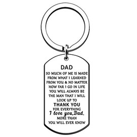 JMIMO Dad Keyring Dad Gifts from daughter son Christmas Birthday Thanksgiving Father's Day Gifts