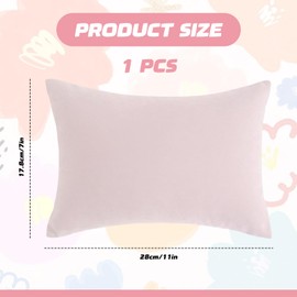 Enjoyaa Small Pillow,11'' x 7'' Mini Travel Pillows Removable Tiny Nap Pillow for Neck,Wrist,Knee,Pets,Kids,Adults-Machine Washable (pink)