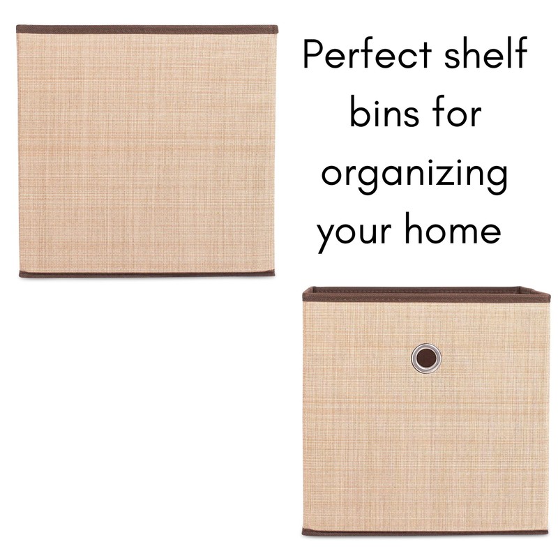 Internet's Best Canvas Storage Bin - 2 Pack - Brown
