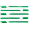 Eziglide Ballpoint Green Pen, Pack of 10 Ballpoint Pens, Smooth