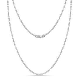 LeCalla 925 Sterling Silver Italian 1.5mm Diamond-Cut Bead Ball Strand Chain Necklace for Women 20 Inches, Made in Italy