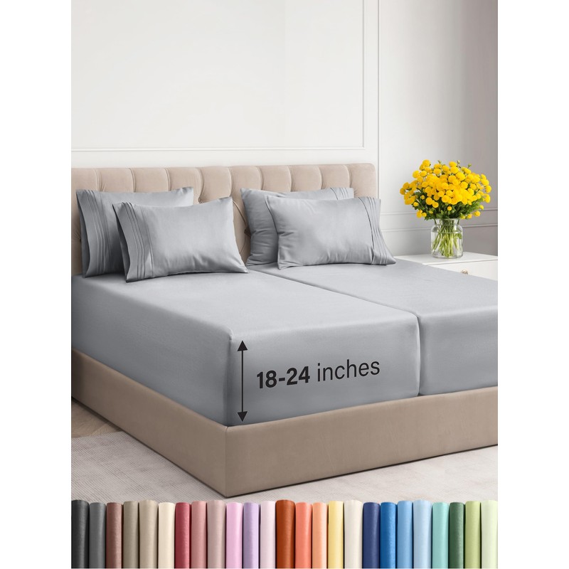 CGK Unlimited Extra Deep Split King Sheet Set - 7