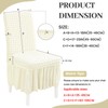 Fhberni Elastic Dining Chair Covers 2 Pack - Stretch Washable