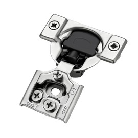 Ravinte 1 Pair 2 Pack 1/2 Inch Overlay Soft Close Hinges Face-Frame Cabinet Hinges for Satin Nickel Hidden Hinges 105-Degree Adjustable Stainless Steel Concealed Cupboard Hinges