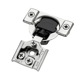 Ravinte 1 Pair 2 Pack 1/2 Inch Overlay Soft Close Hinges Face-Frame Cabinet Hinges for Satin Nickel Hidden Hinges 105-Degree Adjustable Stainless Steel Concealed Cupboard Hinges