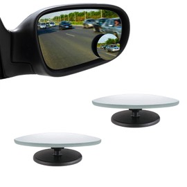 Tecledsn 2PCS Blind Spot Mirror, HD Glass Frameless Convex Rear View Mirrors, Rear View Mirror with Wide Angle Stick, Blind Spot Mirror for Automotive Accessories for Car (Round, 2PCS)