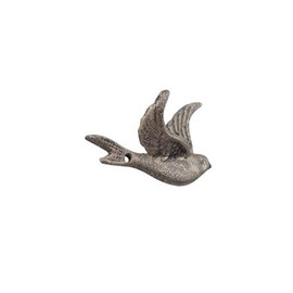 Handcrafted Nautical Decor Rustic Gold Cast Iron Flying Bird Decorative Metal Wing Wall Hook 5.5"