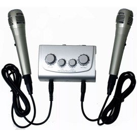 Azusa MIK0115 Karaoke Mixer with Microphones
