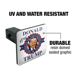 Trump Inauguration 2025 Tow Trailer Hitch Cover Plug Insert 1 1/4 inch (1.25")