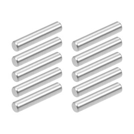 TOP-VIGOR 10Pcs 4mm x 20mm Dowel Pins Shelf Support Pegs, 304 Stainless Steel Cylindrical Shelf Support Pin Fasten Elements Silver Tone