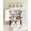 Masupu Fluted Bathroom Wall Cabinet, Small Hanging Bathroom Cabinet with