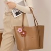 Fmeida Floral PU Leather Keychain for Women Girls Cute Flower