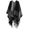 Superora Damen Poncho Cape Umhängetuch Stola Strick-Pullover Karierte Deckenschal Sweatshirt