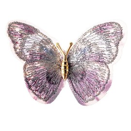 Vintage Embroidered Butterfly Brooch Dreamy Purple Temperament Corsage Clothing Accessories for Women Enamel Insects Animals Brooches Ancient Style Suit Dress Accessories Scarf Clothes Decoration