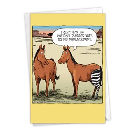 NobleWorks - Funny Get Well Soon Card with Envelope - Surgery Humor, Feel Better Recovery Greeting Card - Hip Replacement C1770GWG