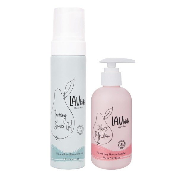 Lav Kids Moisturising Bodycare Bundle- Shower Gel for Soft and