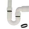 tecuro 1 1/2 Inch Sink Siphon Flexible Shortenable Drain Hose