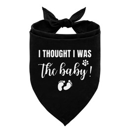 I Thought I was The Baby Dog Bandana, Dog Bandana, Dog Scarf Accessories, Dog Triangle Scarf, Dog Bandana for Small Medium Dog, Pregnancy Announcement Dog Bandana, Dog Bandana Pet Scarf (M)