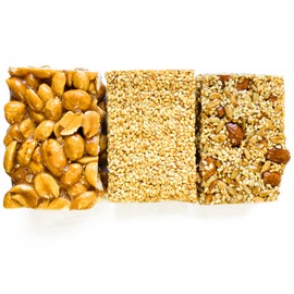 NY SPICE SHOP Crunch Bar – Pack of 3 Honey Bars (Peanut, Sesame & Honey Nut & Seed) – 12 Ounces Healthy Protein Snacks – Crunch Honey Candy - Great Mix Snacks Crunchy Flavor - Delicious Energy Bars