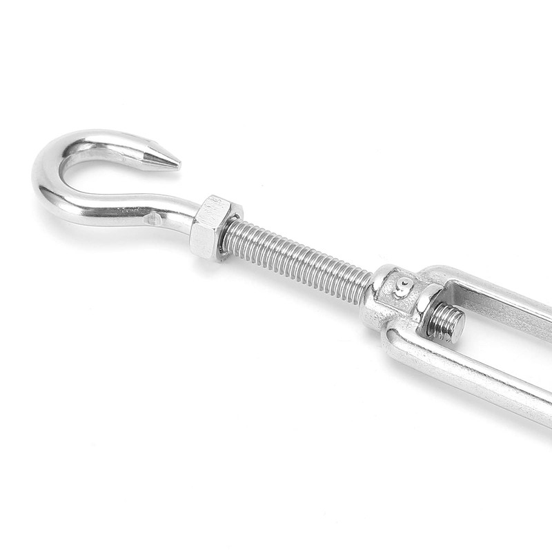 Turnbuckle, M6 Stainless Steel 4pcs Hook-to-Hook Turnbuckle for Outdoor Use