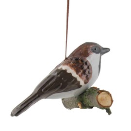 440s Tangoo Ceramic Field Sparrow on Wood, Hanging | TA-17000 | 4260553562325