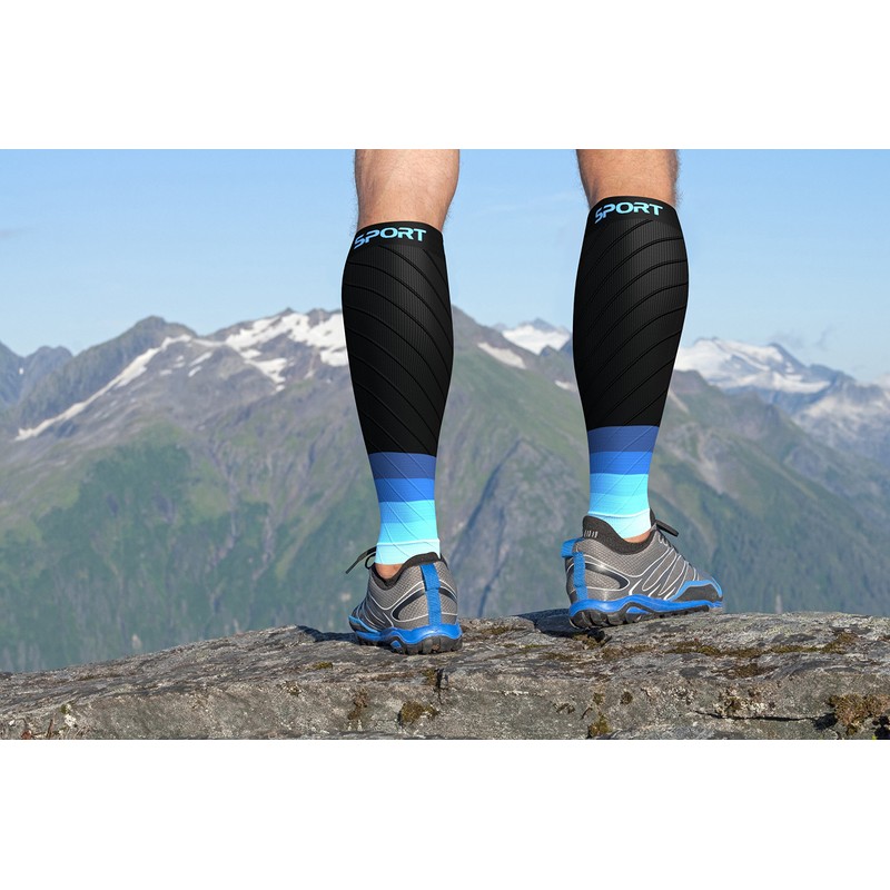 Physix Gear Calf Compression Sleeves - Shin Splint Support for