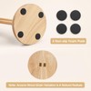 Solid Wooden Paper Towel Holder Countertop with Non Slip Base