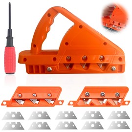 JHZXing Plaster Board Planer, 45° & 60° Edging Cutter, 10 Replacement Blades