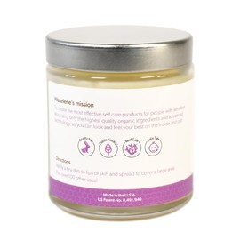 Waxelene Lavender Aerated Balm Jar, Organic Calming Multipurpose Ointment Baby Eczema Psoriais Dry Sensitive Skin Body Hand Lip Balm Face Moisturizer