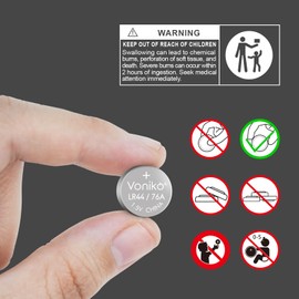 Voniko AG13 LR44 Batteries 20 Pack—[Ultra Power] Premium Alkaline 1.5 Volt LR44 Button Cell Battery for Toys & Electronic Devices