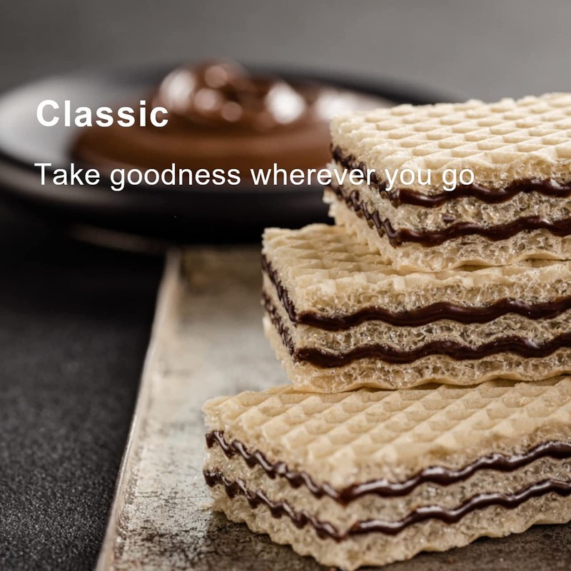 Loacker Classic Chocolate Wafers - Premium Crispy Wafer Cookies with