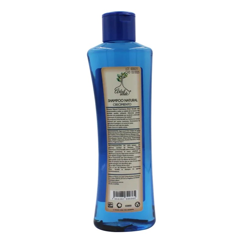 Shampoo Árbol Verde Natural Crecimiento 500ml